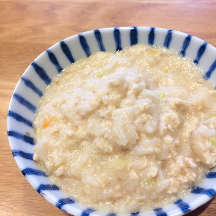 鶏ひき肉のお粥